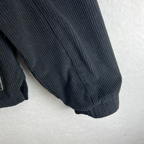 Fabletics Club Cord Shirt Jacket Men’s Size M Black Snap Front - Picture 5 of 13
